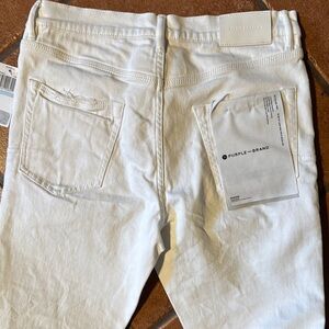 PURPLE-BRAND White Skinny Jeans with Classic Denim Style